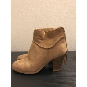 Charlotte Russe Tan Suede Booties